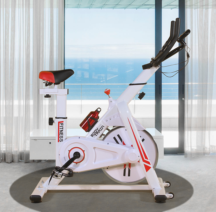 BodyTrain ES-7021 Racing Studio Style Exercise Bike White - Image 9