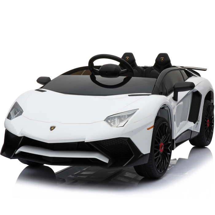 Kids Ride On Lamborghini Aventador Opening Doors White - Image 3