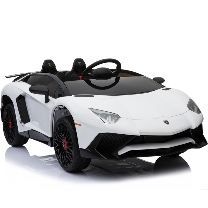 Kids Ride On Lamborghini Aventador Opening Doors White - Image 6
