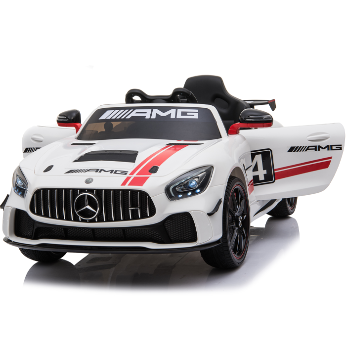 Kids Electric Ride On Mercedes GT4 AMG White - Image 2