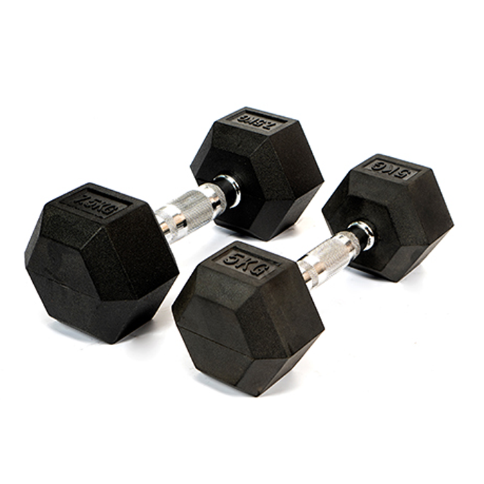 Ironman Rubber Coated Hex 12.5kg Dumbbell Pair - Image 4