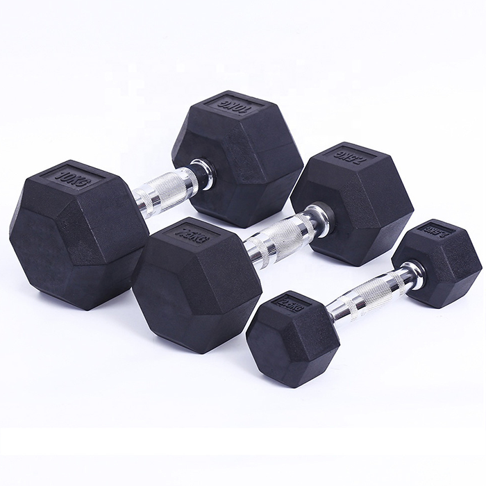 Ironman Rubber Coated Hex 15kg Dumbbell