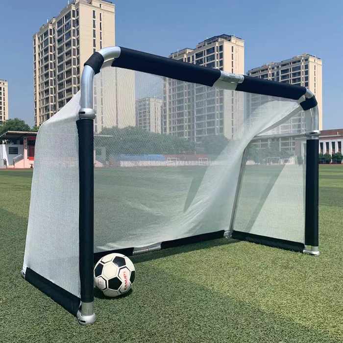 Hillman 4ft x 2.5ft Aluminium Folding Football Goal -2 Pack