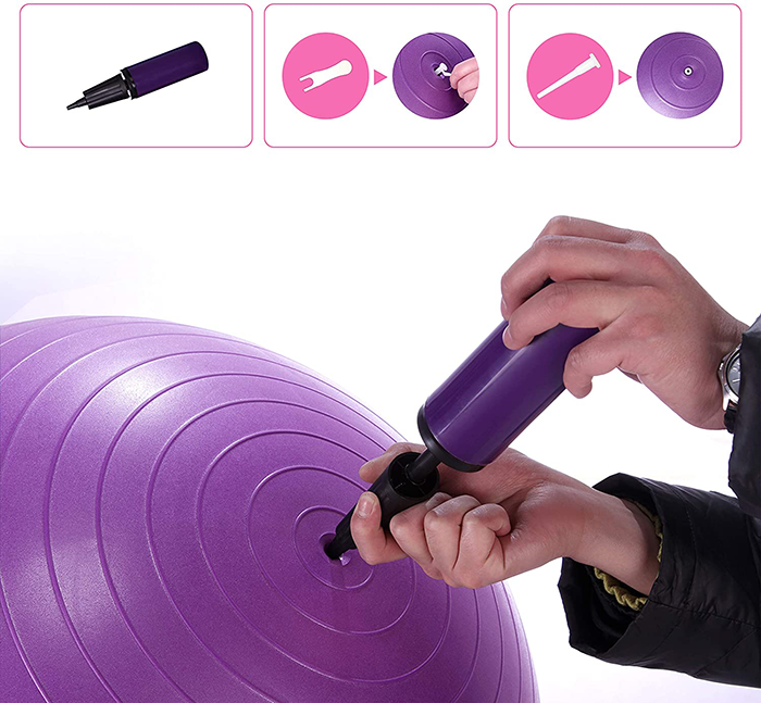 PROIRON 75cm Anti-Burst Purple Swiss Yoga Exercise Ball