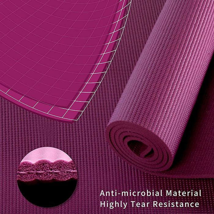PROIRON Purple Yoga Mat with Free Carry Bag