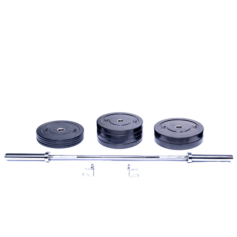 Ironman 100kg Olympic Bumper Weight Set with 72" Olympic Weight Bar