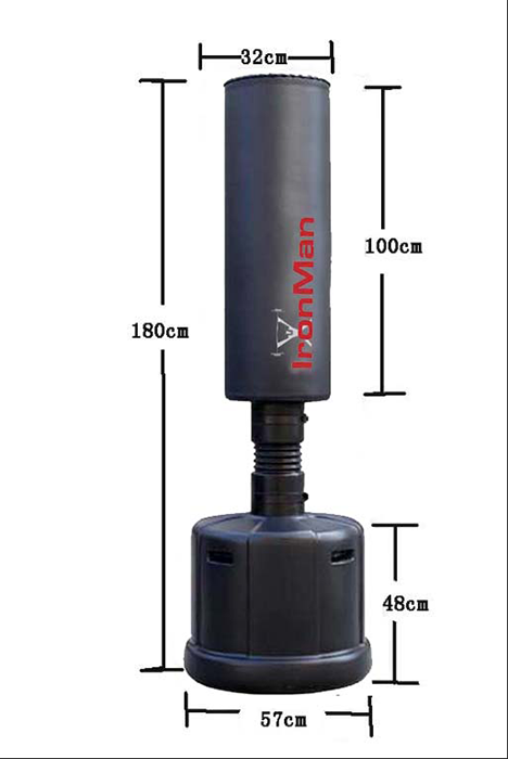 IronMan Kickboxing Free Standing Punch Bag with Lower Pad
