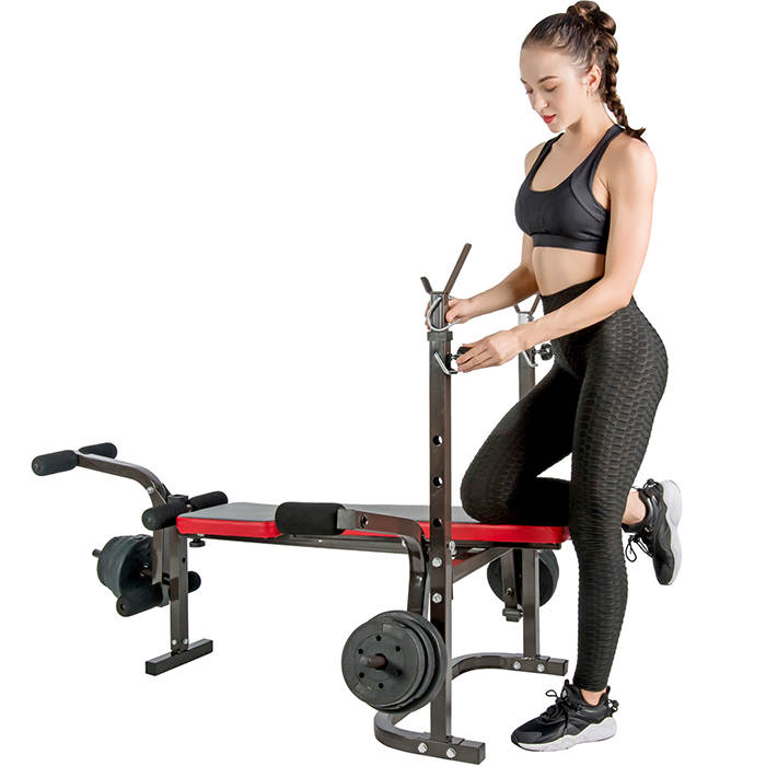 BodyTrain Elite Weight Bench & 60kg Standard Three-Piece Barbell Set