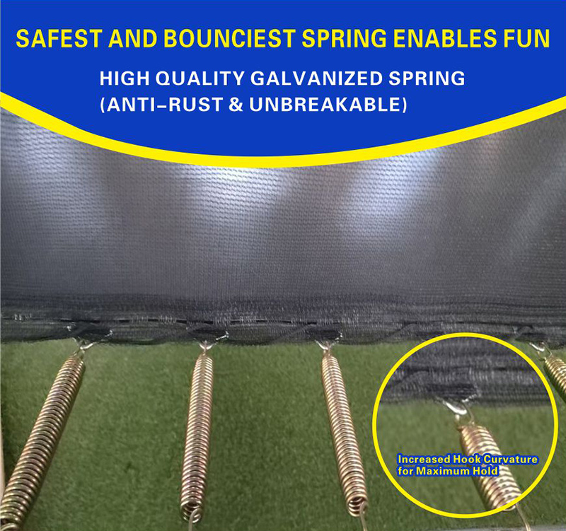 9x14ft Rectangular Trampoline with Safety Enclosure Black - Free Ladder Shoe Tidy Anchor Kit Basketball