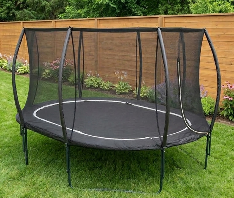 Big Air Vortex 10x15ft Oval Trampoline With Safety Enclosure Free Ladder Cover & Anchor Kit - Image 5