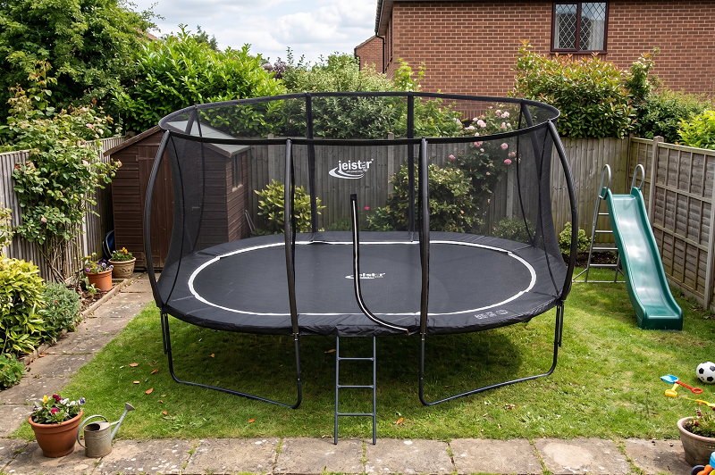 Big Air Vortex 10x15ft Oval Trampoline With Safety Enclosure Free Ladder Cover & Anchor Kit