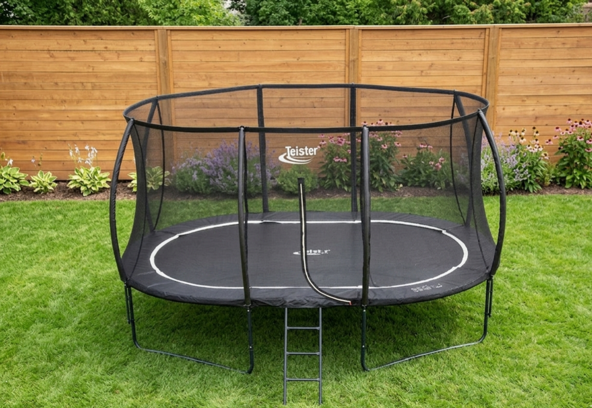 Big Air Vortex 10x15ft Oval Trampoline With Safety Enclosure Free Ladder Cover & Anchor Kit - Image 10