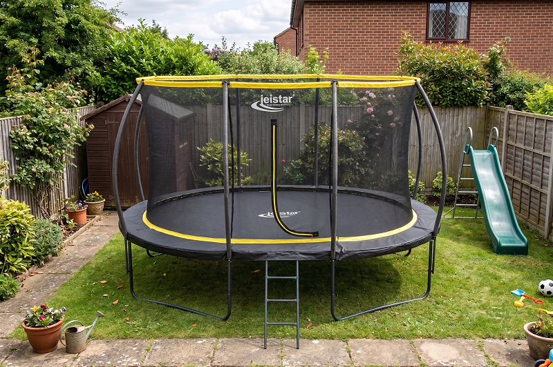 Big Air Orbit 7x10ft Oval Trampoline With Safety Enclosure Free Ladder Cover & Anchor Kit
