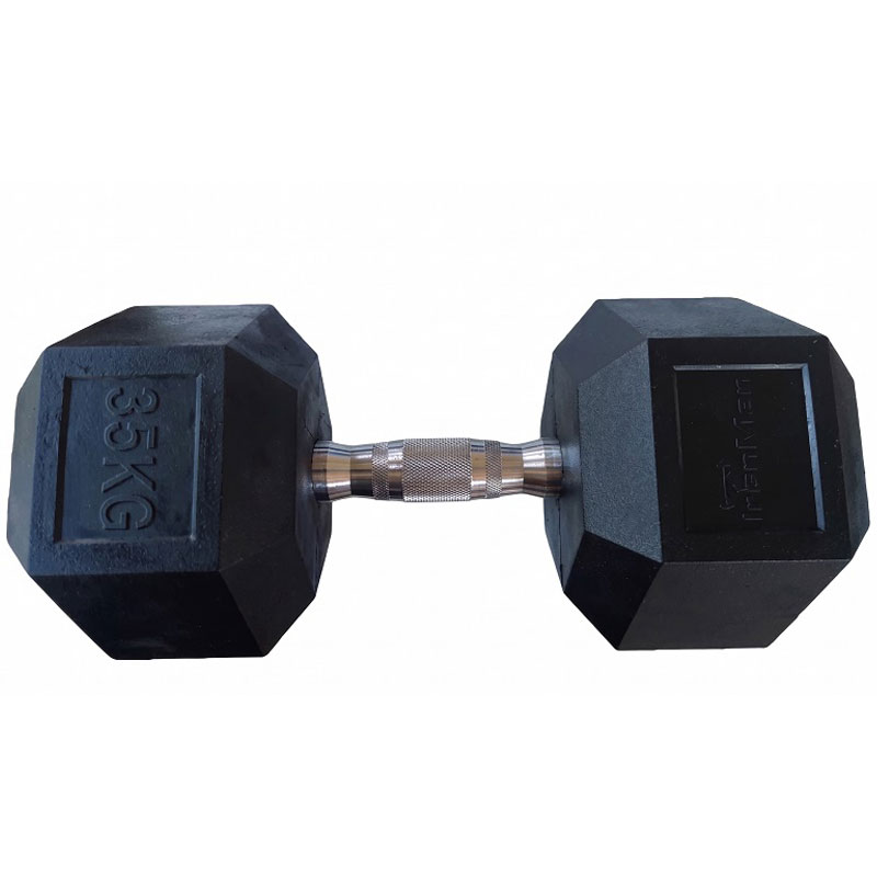 Ironman Rubber Coated Hex 35kg Dumbbell Pair - Image 3