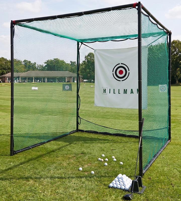 Hillman 2.5m Powder Coated Golf Practice Cage & Net with Target